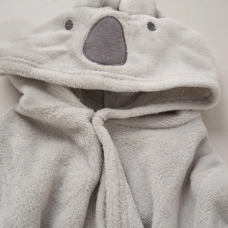 Koala Dressing Gown & Washcloth Set