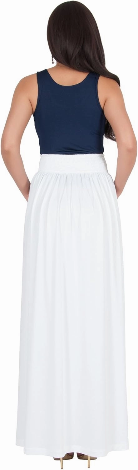 KOH KOH Womens Long Flowy Cute Modest High Waist Floor Length Pockets Maxi Skirt