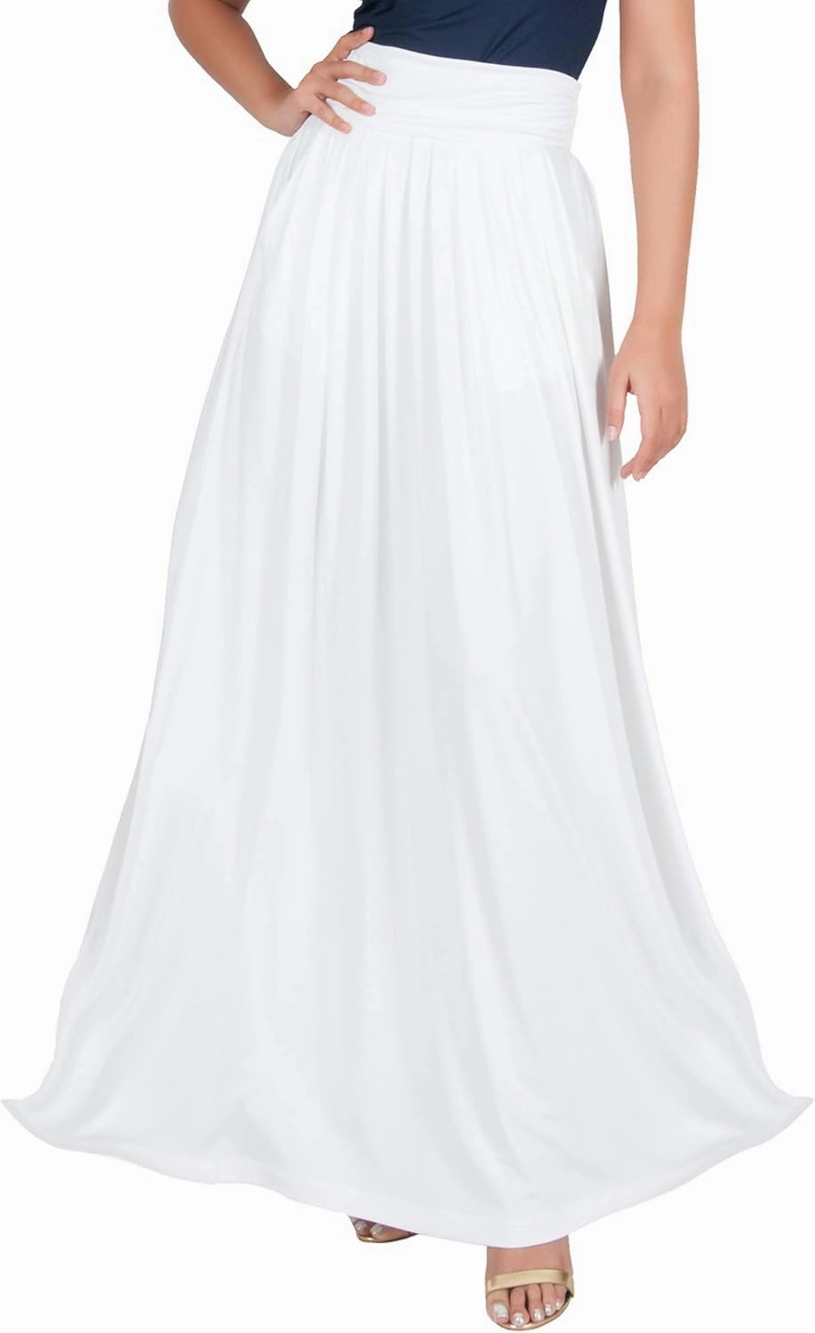 KOH KOH Womens Long Flowy Cute Modest High Waist Floor Length Pockets Maxi Skirt