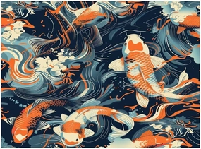 Koi 500 Piece Jigsaw Puzzle,Pond Fish Wooden Puzzle for Adults, Wooden Puzzle,Challenging Family Games