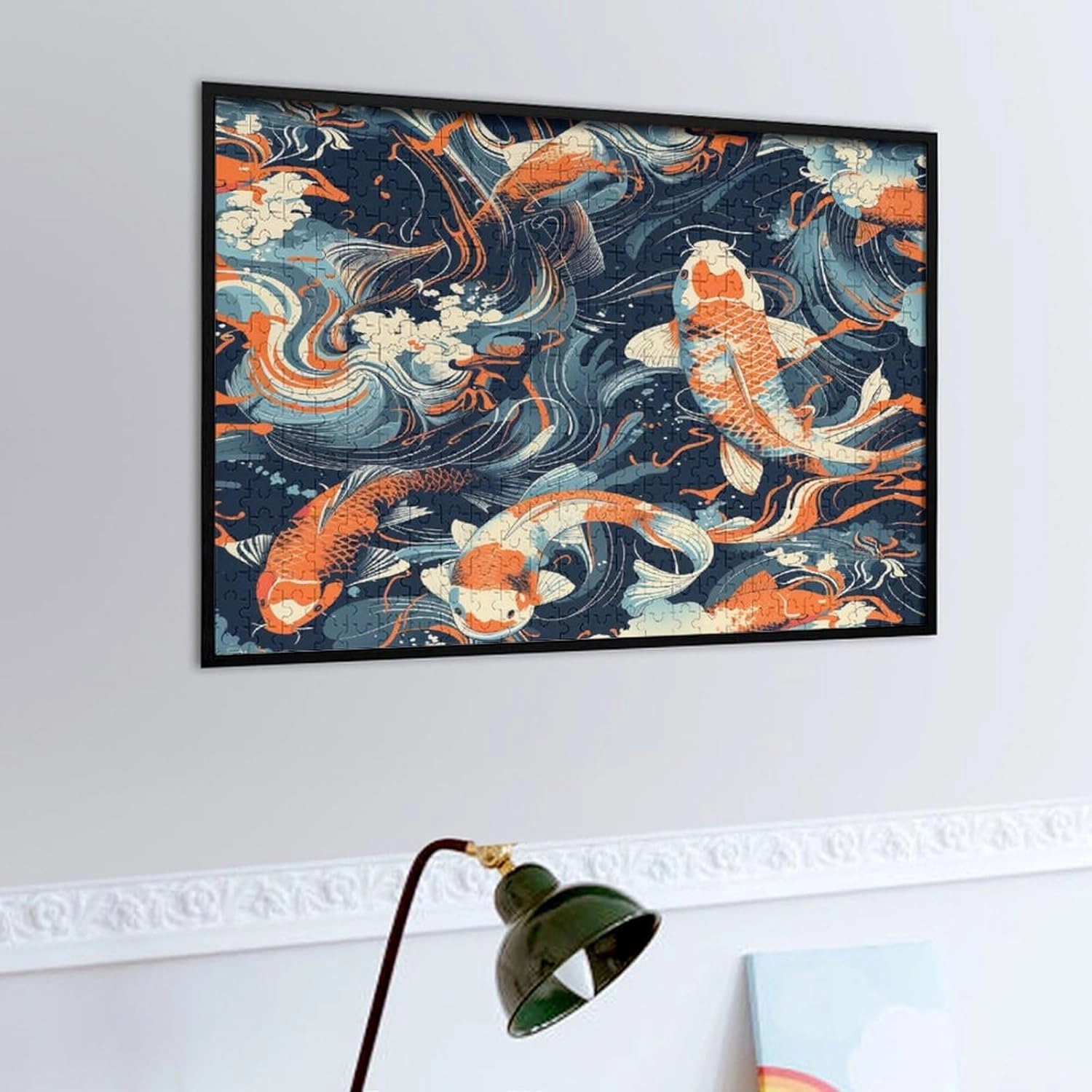 Koi 500 Piece Jigsaw Puzzle,Pond Fish Wooden Puzzle for Adults, Wooden Puzzle,Challenging Family Games