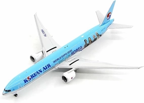 Korean Air B777-300ER Passenger Aircraft Model 1 400 Simulation Aircraft Collection Gift Miniatures Set
