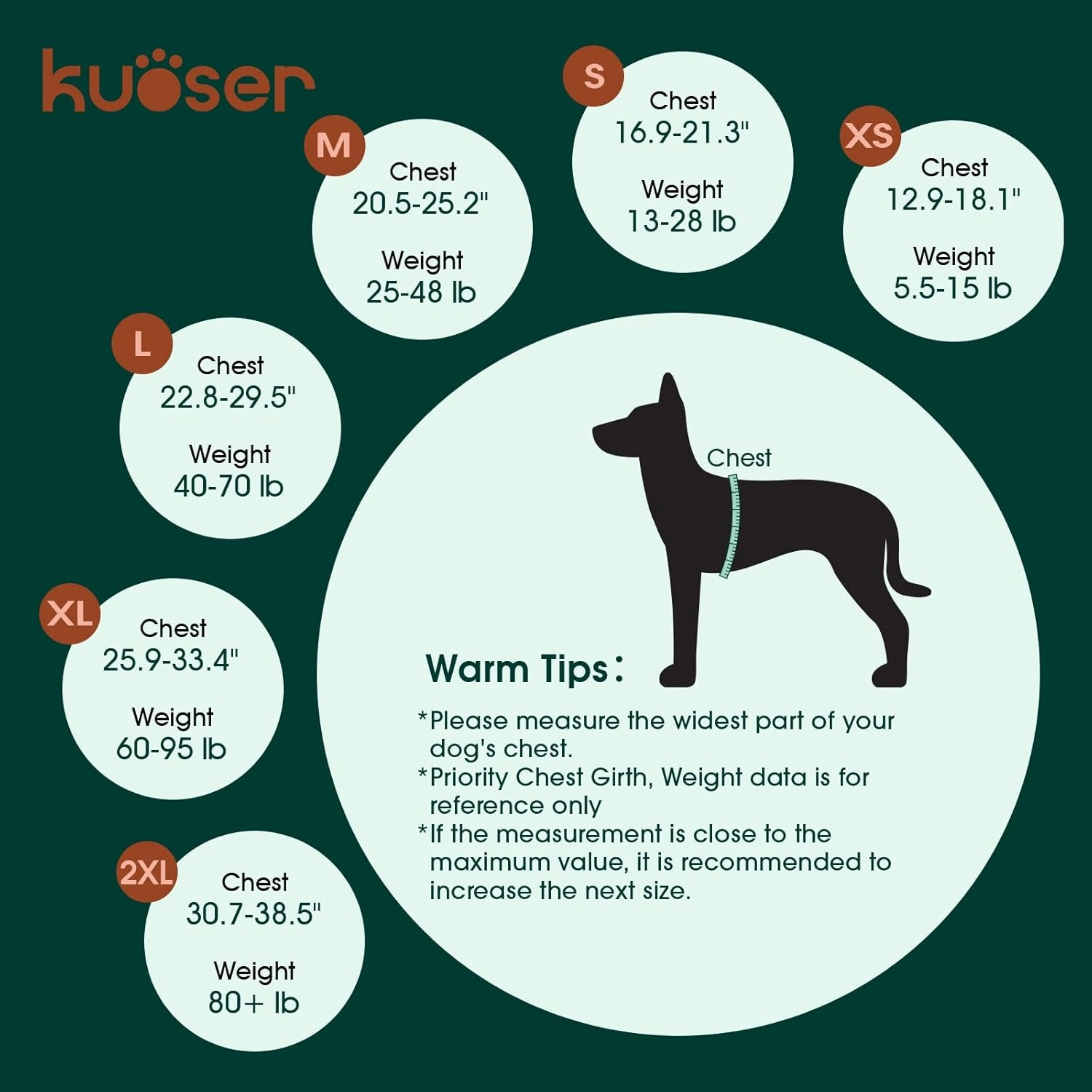 Kuoser Dog Life Jacket, High Flotation Reflective Dog Life Vest for Swimming Boating, Adjustable Large Dogs lifejacket with Rescue Handle, Safety Pet Life Preserver Floats for Spring Summer Pool, L