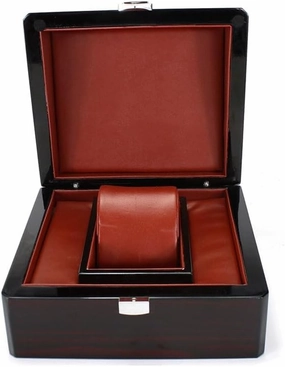 Lacquer Clamshell Mahogany Watch Case Painted Wooden Watch Case
