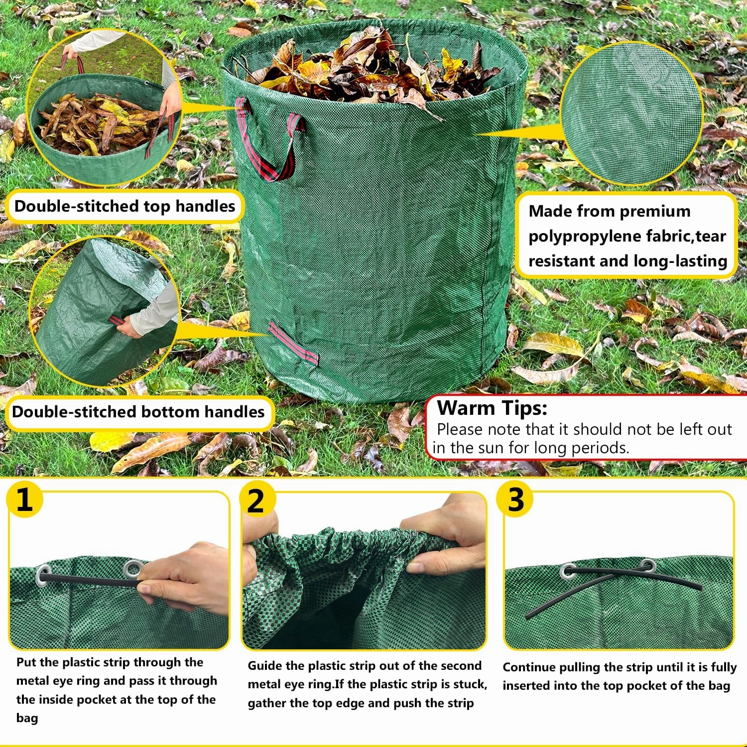 Leaf Scoops Hand Rakes, Leaf Scoops and Claws with Garden Bag and Gloves, Lightweight Plastic Leaf Scoop, Large Leaf Grabbers for Picking Up Leaves, Clippings, Grass(Scoops   Garden Bag)