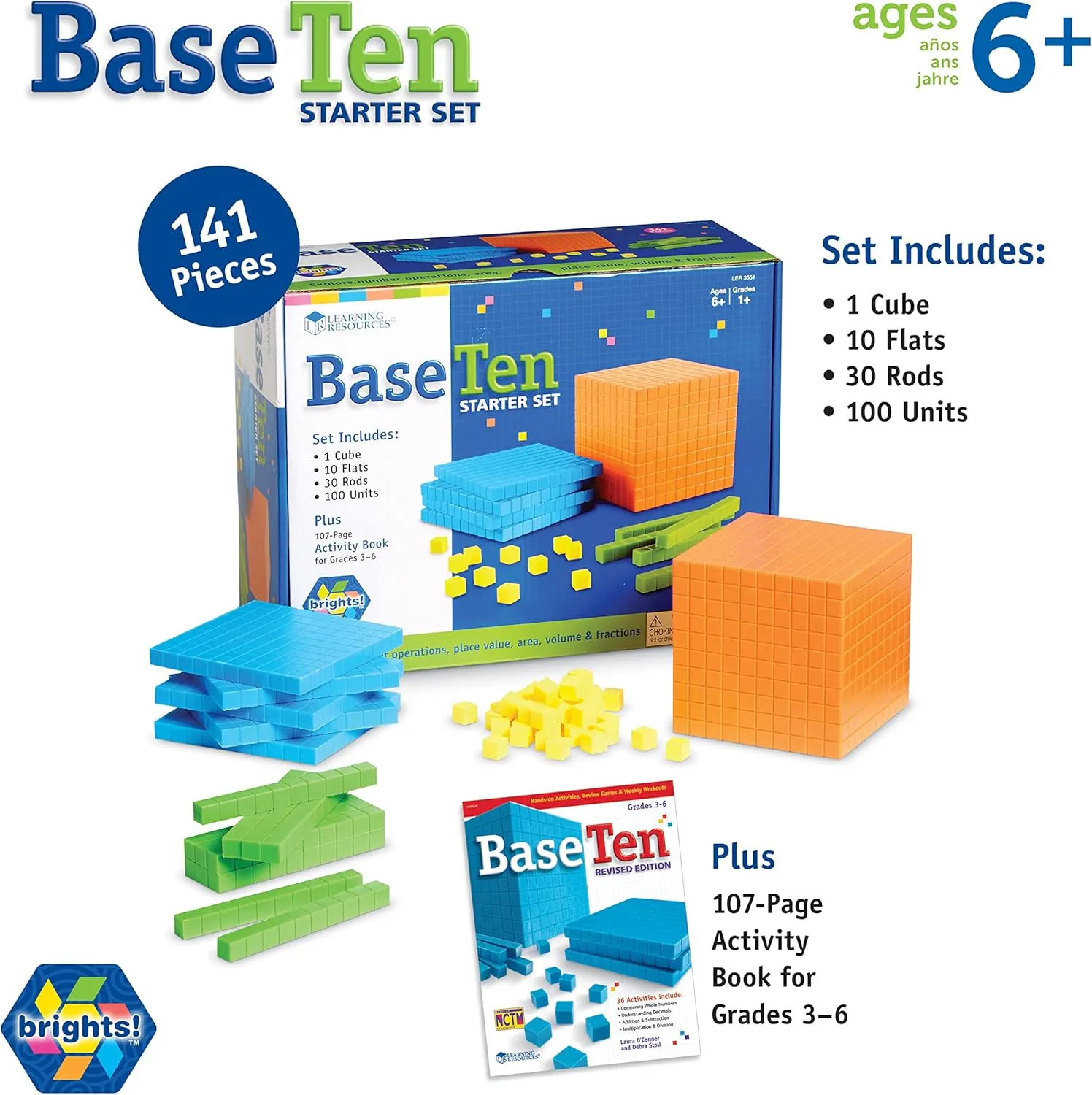 Learning Resources LER3551 Brights Base 10 Starter Set