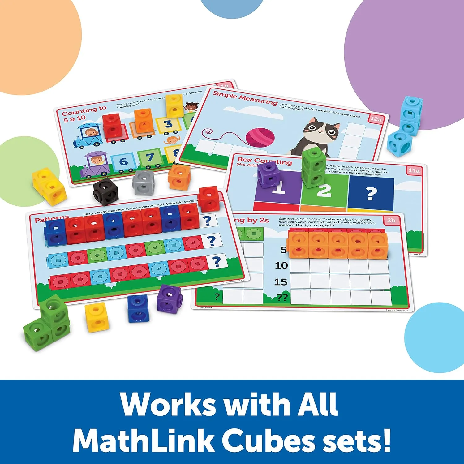 Learning Resources MathLink Cubes Preschool Math Activity Set