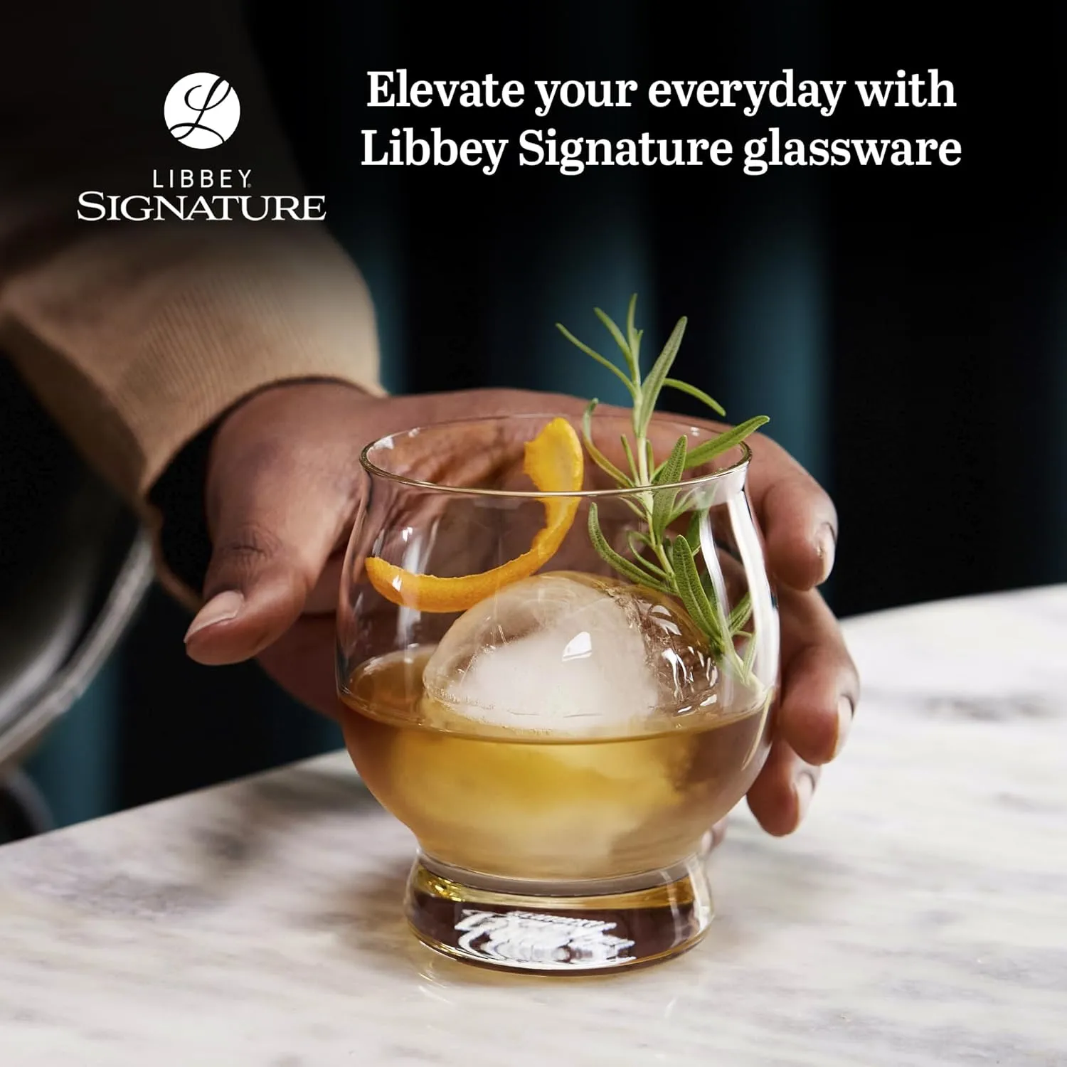 Libbey Signature Whiskey Bourbon Glasses Set of 4, Kentucky Bourbon Trail Whiskey Bar Cocktail Glasses, Tasting Whiskey Glasses for Men