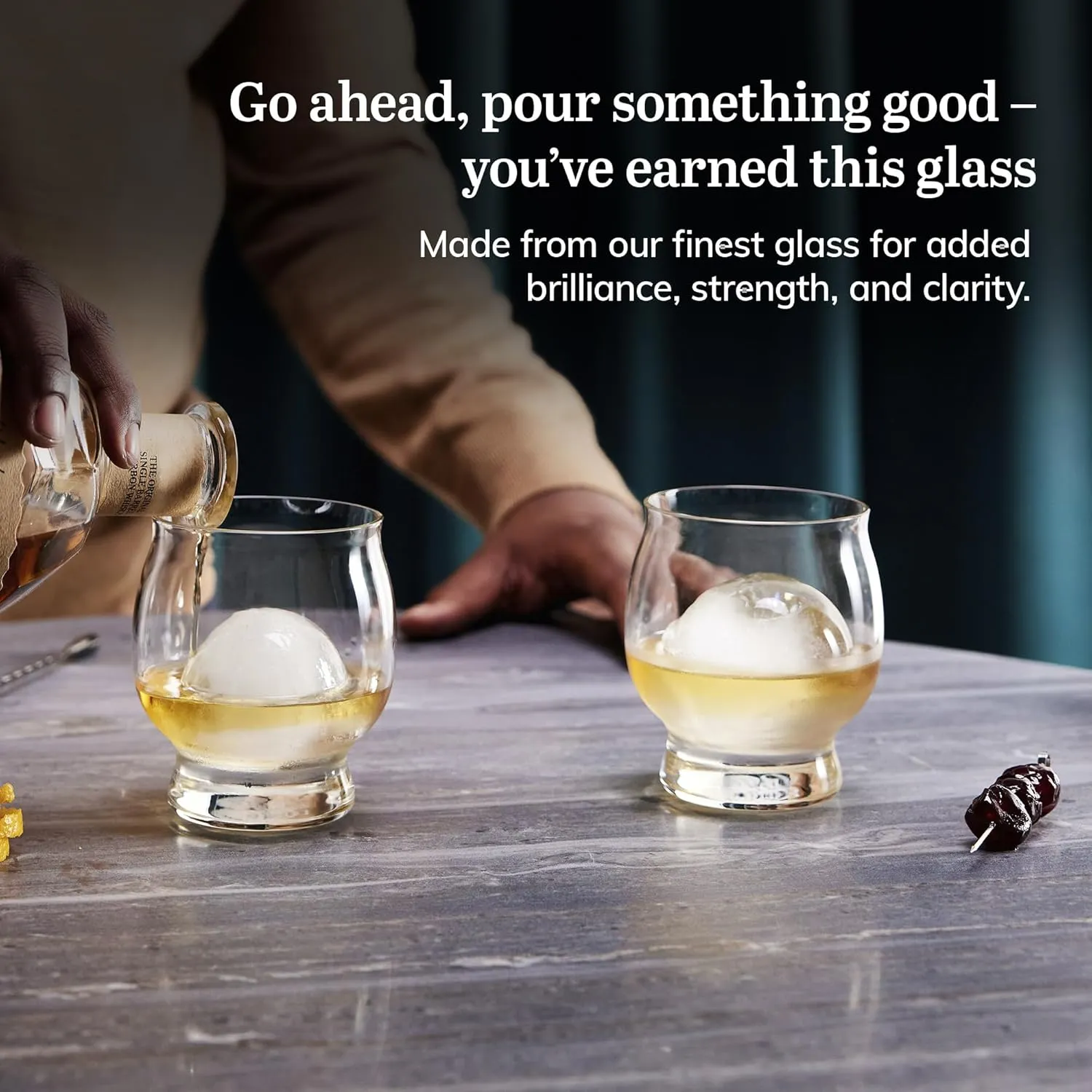 Libbey Signature Whiskey Bourbon Glasses Set of 4, Kentucky Bourbon Trail Whiskey Bar Cocktail Glasses, Tasting Whiskey Glasses for Men