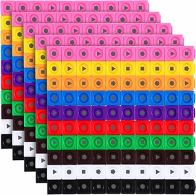 Libima 500 Pieces Math Manipulatives Cubes Set Number Toy Blocks Linking Colorful Cubes Math Cubes for Aged 6  Counting Cubes Blocks Educational Cube Toys Math Counter Preschool Learning Activities