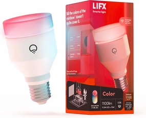LIFX Color, A19 1100 lumens, Wi-Fi Smart LED Light Bulb, Billions of Colors and Whites, No bridge required, Works with Alexa, Hey Google, HomeKit and Siri, Multicolor