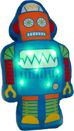 Light Up Pillow for Kids, Plush Led Night Light for Boys and Girls, Oeko TEX Certified, Toddler’s Light Up Sleeping Toy, Robot