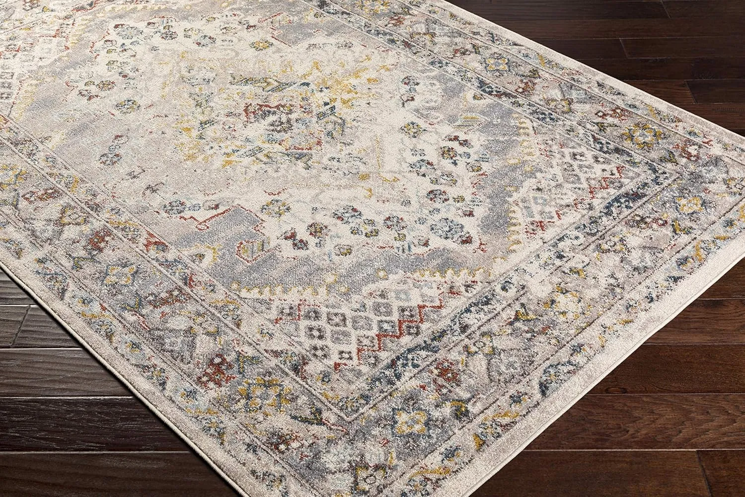 Livabliss Anja Oriental Medallion Area Rug,5'2" x 7',Taupe