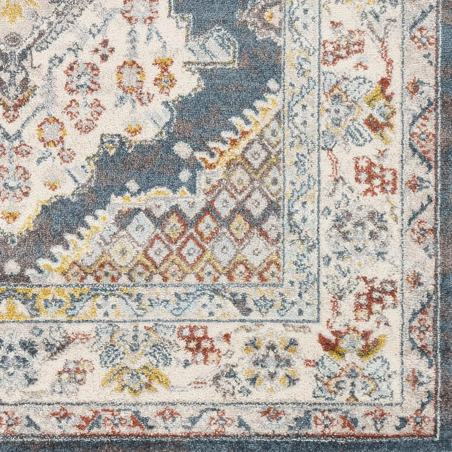 Livabliss Anja Oriental Medallion Area Rug,5'2" x 7',Teal