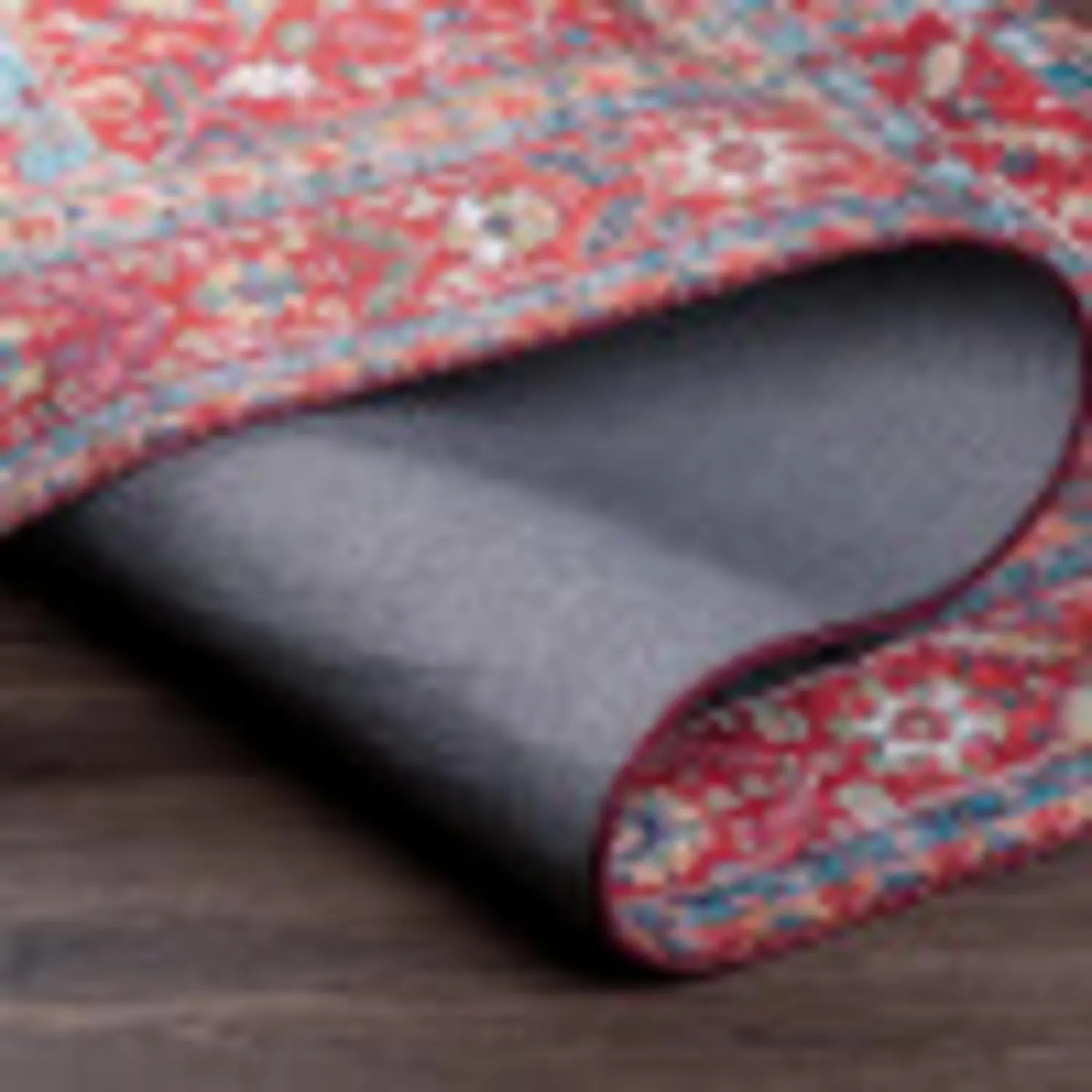 Livabliss Luis Vintage Medallion Area Rug, 7 ft 6 in x 9 ft 6 in, Bright Red/Navy