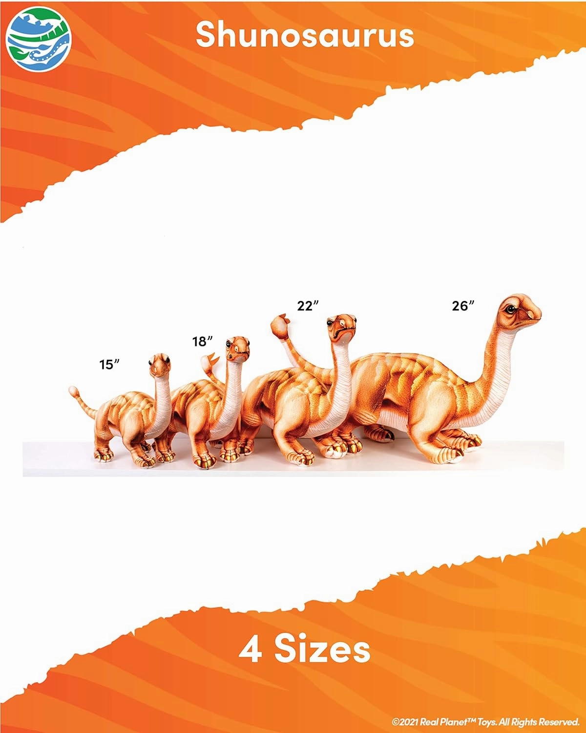 Long Neck Dinosaur Plush - Brontosaurus Dinosaur, Stuffed Animal for Boys & Girls, Cute Dino, Plush Toys, Dino Gifts, Birthday Plushies, Jurassic Toy (22" Long)