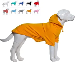 Lovelonglong Blank Basic Hoodie Sweatshirt for Dogs 100% Cotton Fits Small Medium Dachshund Large Dog Orange XL