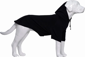 Lovelonglong Blank Basic Hoodie Sweatshirt for Dogs 100% Cotton Fits Small Medium Dachshund Large Dog Black XL