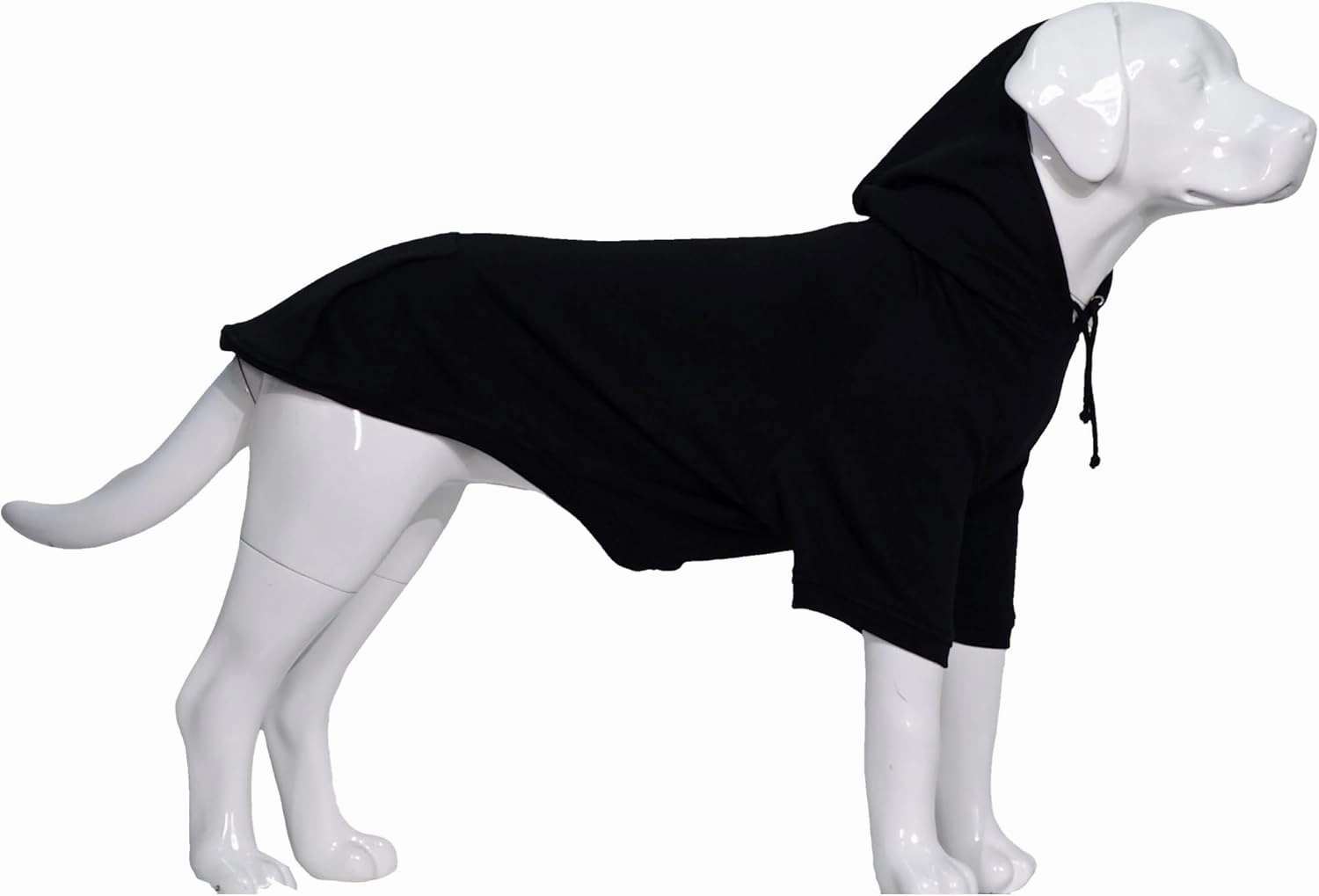 Lovelonglong Blank Basic Hoodie Sweatshirt for Dogs 100% Cotton Fits Small Medium Dachshund Large Dog Black XL