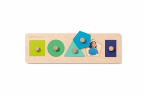 LOVEVERY | Friends of All Shapes Puzzle | Montessori Toddler Toy, Ages 16 Months 