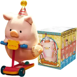 Lulu The Piggy Celebration Series 8PCs Cute Pig Figures Collectible Toys Kawaii Birthday Gifts