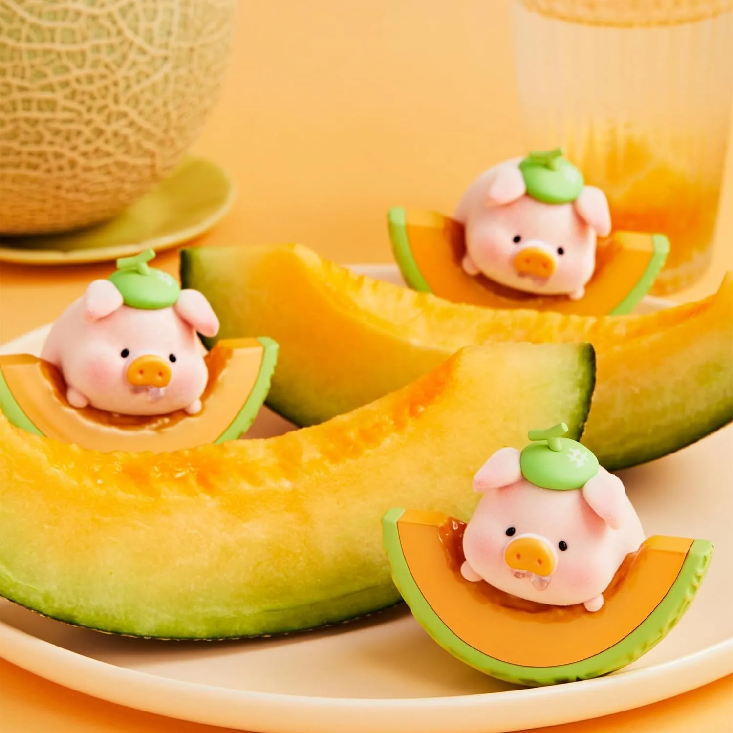 Lulu The Piggy Fruit Series Blind Box Limited Figures Cantaloupes Pig Figurine Popular Collectible Art Toy Hot Toys Cute Creative Gift