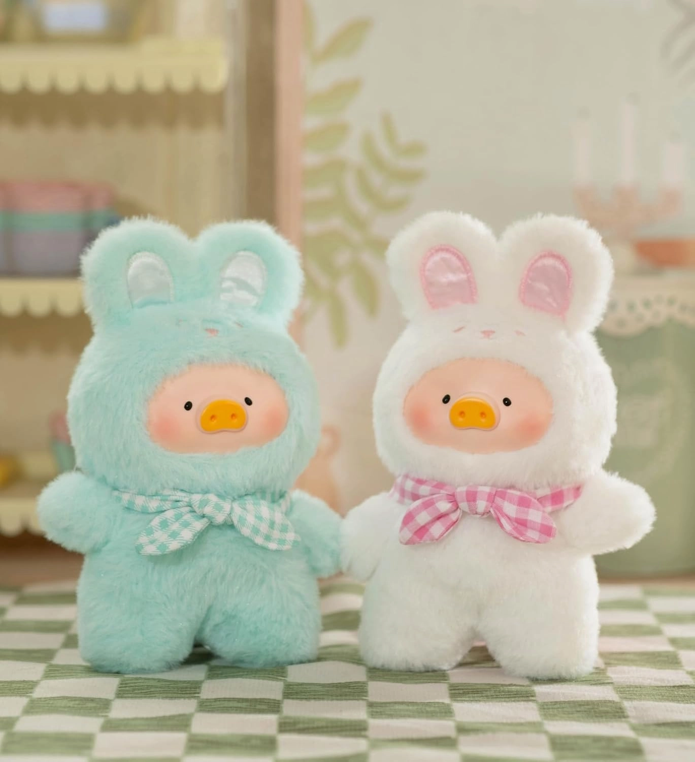 Lulu The Piggy Pig Vintage Bunny Bear Joyful Time Series Blind Box Figures 1PC Plush Cute Collectible Toys Kawaii Birthday Gifts