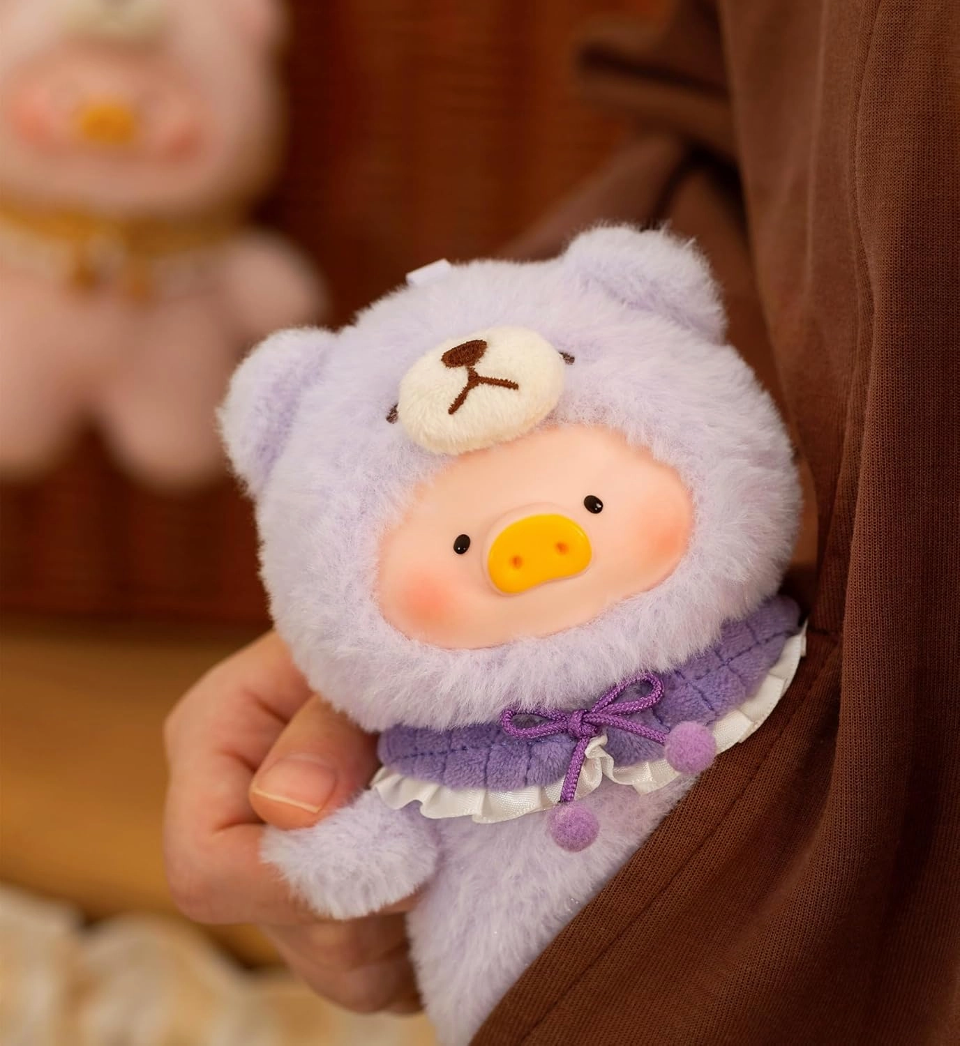 Lulu The Piggy Pig Vintage Bunny Bear Joyful Time Series Blind Box Figures 1PC Plush Cute Collectible Toys Kawaii Birthday Gifts