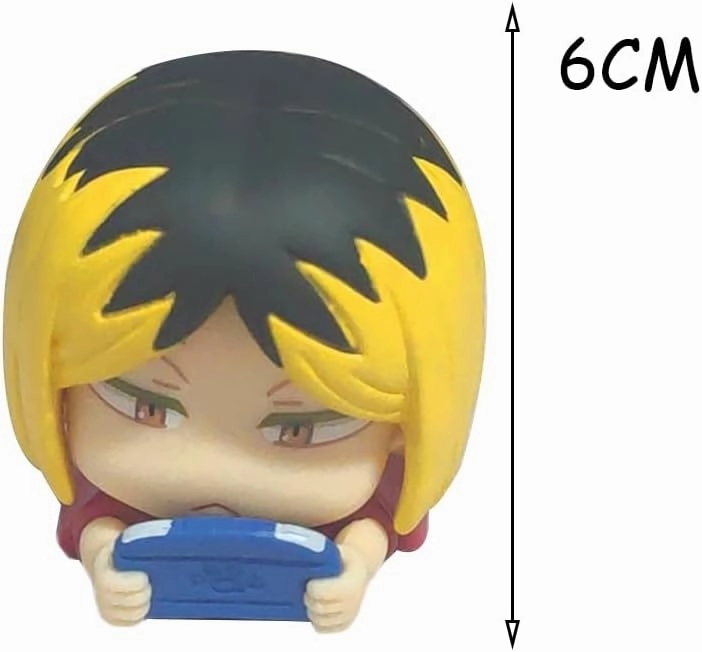 LUNK 5pcs Kuroo Tetsurou Kozume Kenma Figures Set 6cm Tobio Kageyama Action Figures Cute Sitting Pose Figurine Anime Cake Topper Desktop Collection Gifts