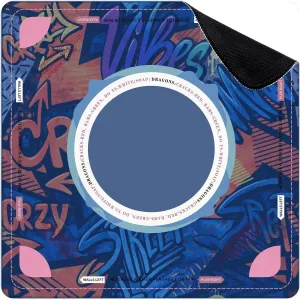 Mahjong Mat for Table Abstract bright graffiti bricks paint drips words graffiti style 31.5" x 31.5" Non-Slip Noise-Reducing Game Mat Premium Mahjong Accessories for Poker Dominoes Board Games