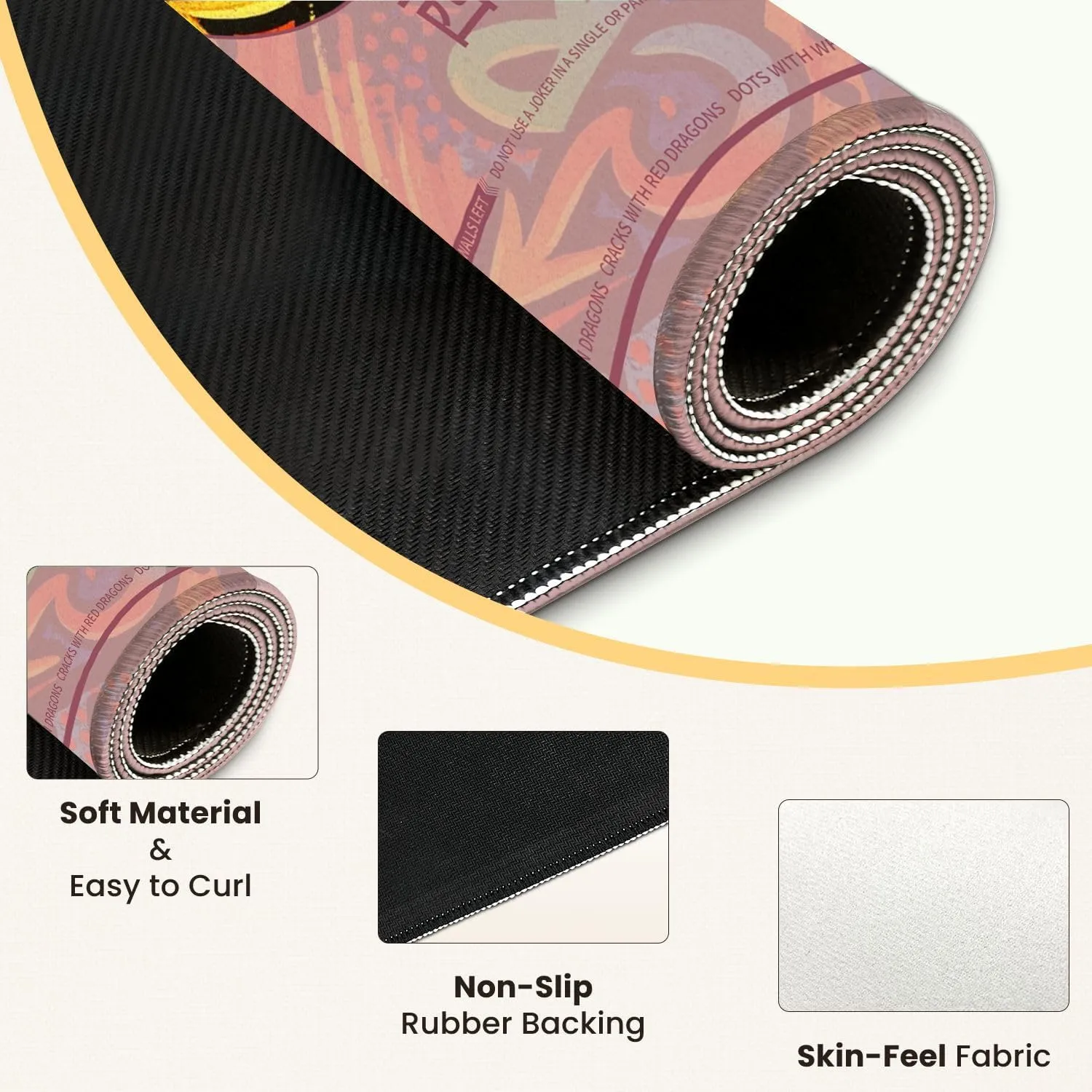 Mahjong Mat for Table Abstract bright graffiti bricks paint drips words graffiti style 31.5" x 31.5" Non-Slip Noise-Reducing Game Mat Premium Mahjong Accessories for Poker Dominoes Board Games