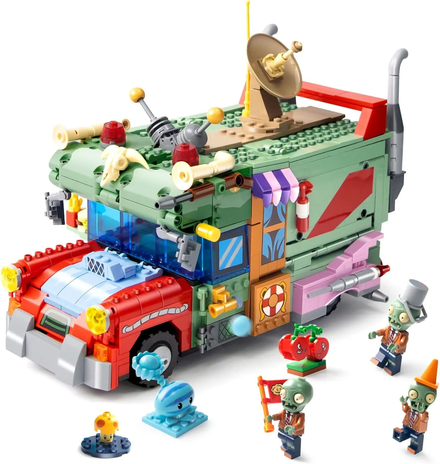 Maikerry 933 PCS PVZ Time Travel Set - Plants & Zombies Action Figures, Toys for Game Fans, Party & Birthday Gifts for Boys & Girls