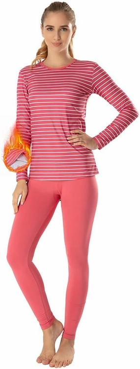 MANCYFIT Thermal Underwear for Women Long Johns Set Fleece Lined Ultra Soft