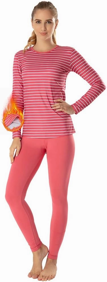 MANCYFIT Thermal Underwear for Women Long Johns Set Fleece Lined Ultra Soft