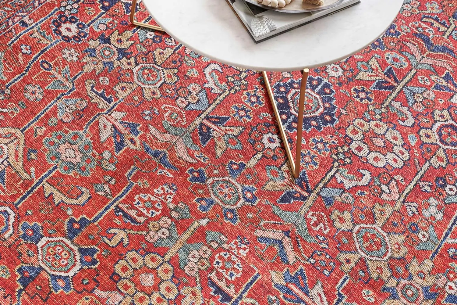 Mark&Day Area Rugs, 3x8 Loveren Traditional Bright Red Runner Area Rug, Red Carpet for Hallway, Kitchen, Bedroom or Living Room (2'6" x 7'6" Runner)
