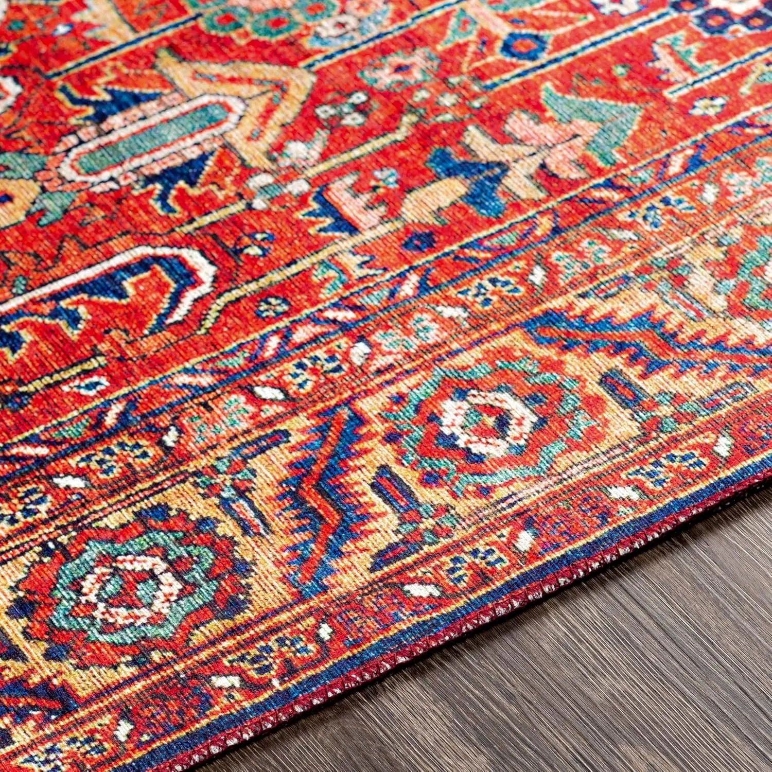 Mark&Day Area Rugs, 3x8 Loveren Traditional Bright Red Runner Area Rug, Red Carpet for Hallway, Kitchen, Bedroom or Living Room (2'6" x 7'6" Runner)