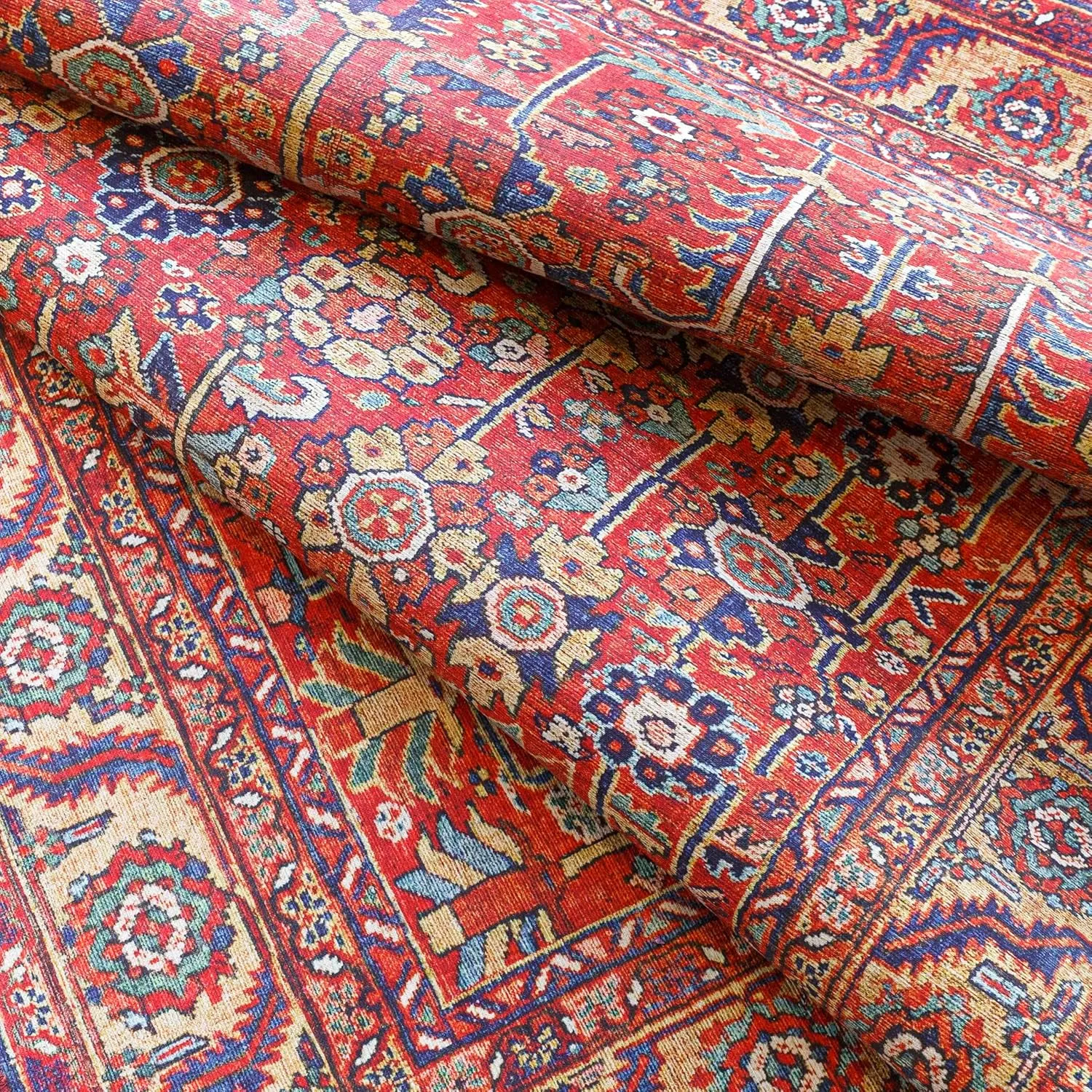 Mark&Day Area Rugs, 3x8 Loveren Traditional Bright Red Runner Area Rug, Red Carpet for Hallway, Kitchen, Bedroom or Living Room (2'6" x 7'6" Runner)