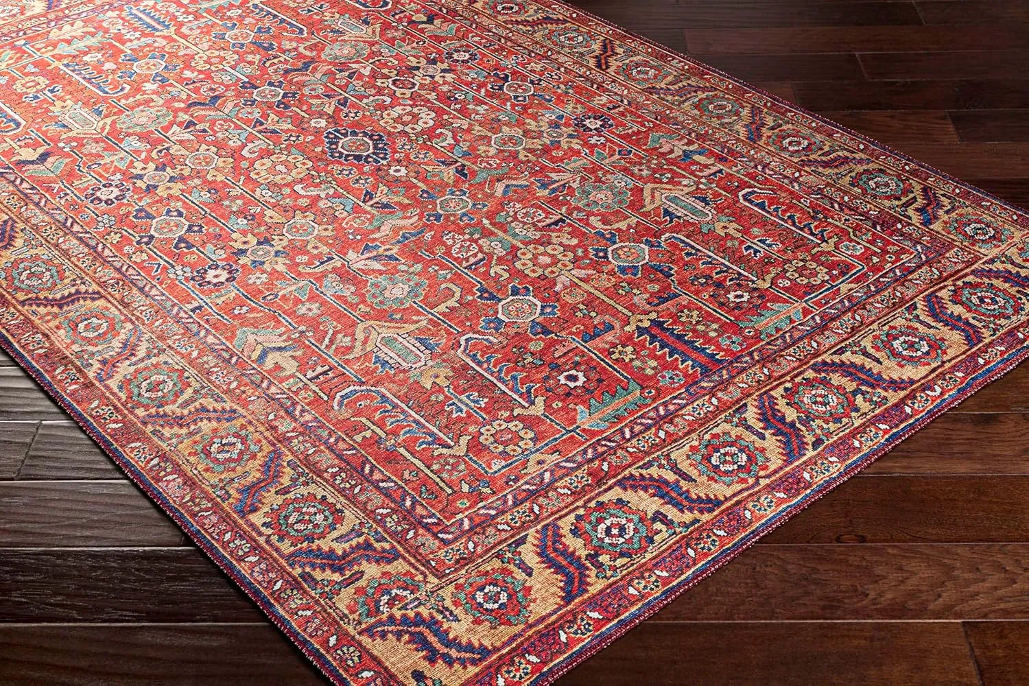 Mark&Day Area Rugs, 3x8 Loveren Traditional Bright Red Runner Area Rug, Red Carpet for Hallway, Kitchen, Bedroom or Living Room (2'6" x 7'6" Runner)