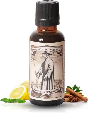 Marseille's Remedy Thieves Oil Essential Oils - Blend of Thieves Oil with Eucalyptus, Cinnamon, Lemon and Cloves for Home - Essential Oil for Diffuser