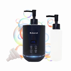 Massage Oil Warmer heater,oil warmer for massage,lotion Warmer for Spa,Salon and Barber Shops,with 2 Oil Bottle Dispenser,1 White funnel,Atmosphere lights,Temperature control,Time delay start,Black
