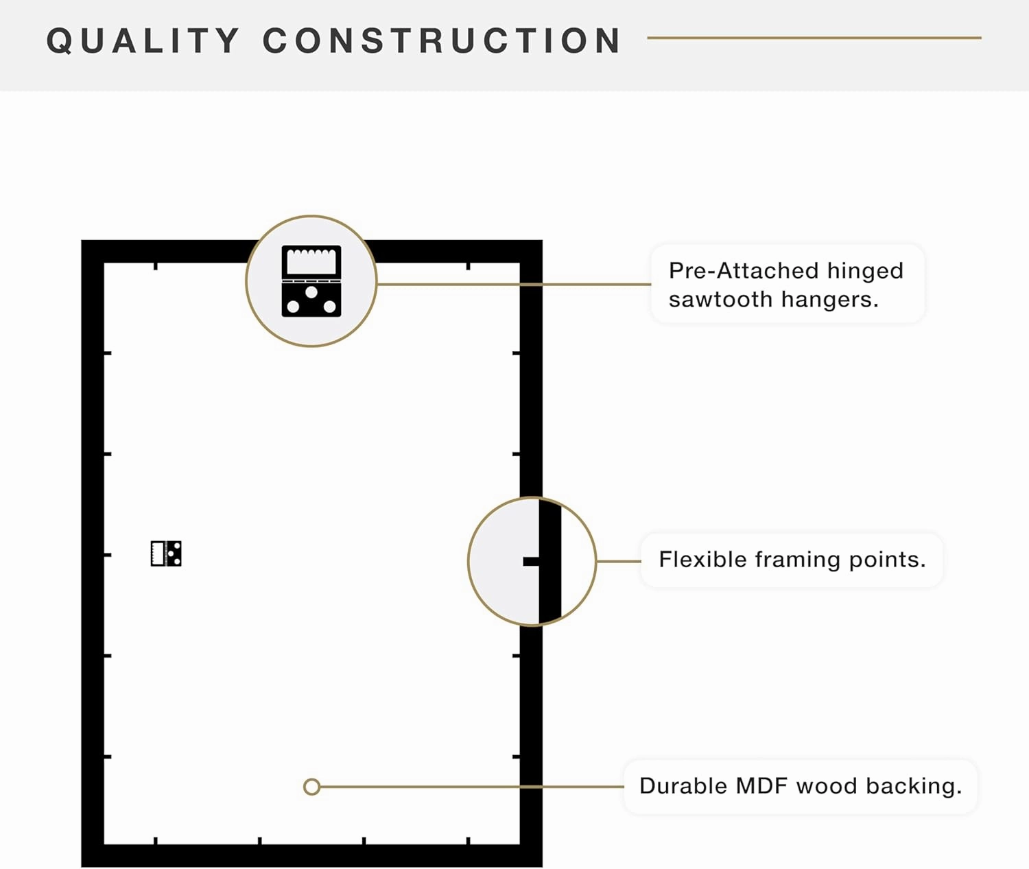 MCS Museum Poster Frame 20x28 Onyx, Vertical & Horizontal Wall Hanging Large Picture Frame for Photos, Posters & Art Prints (1-Pack)