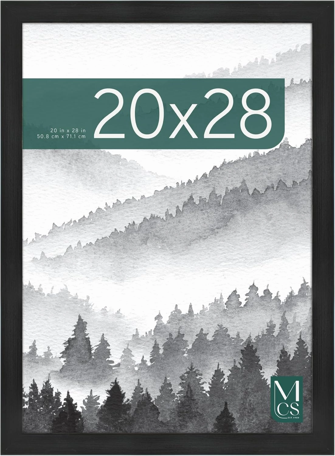 MCS Museum Poster Frame 20x28 Onyx, Vertical & Horizontal Wall Hanging Large Picture Frame for Photos, Posters & Art Prints (1-Pack)