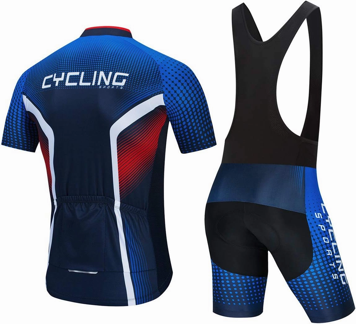 Men's Cycling Jersey Set, Summer Mountain Bike Clothing Short Sleeved Riding Jerseys