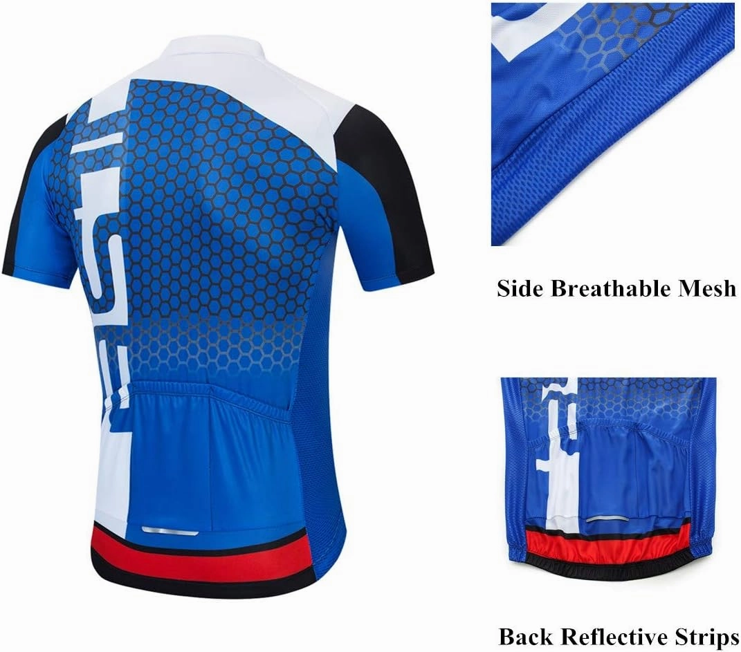 Men's Cycling Jersey Set, Summer Mountain Bike Clothing Short Sleeved Riding Jerseys