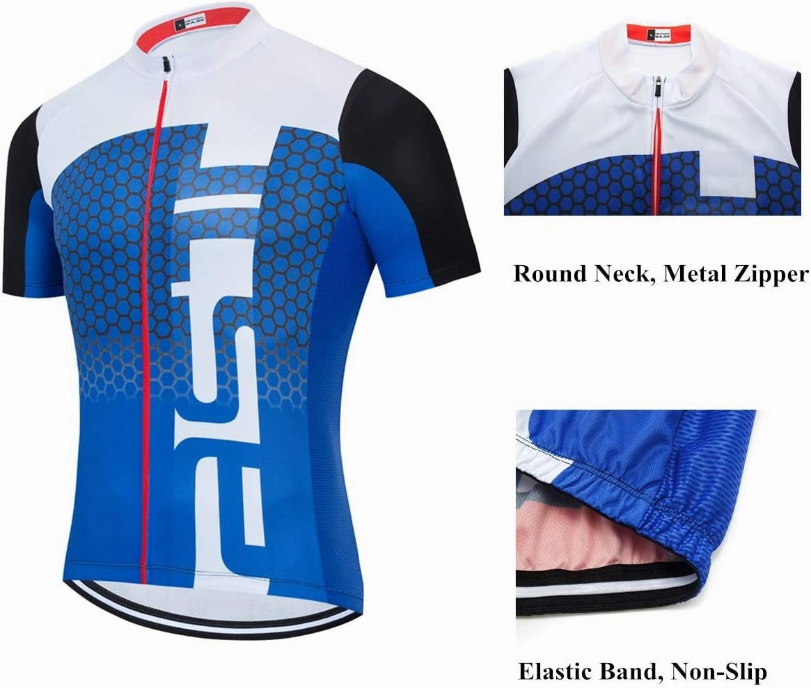 Men's Cycling Jersey Set, Summer Mountain Bike Clothing Short Sleeved Riding Jerseys