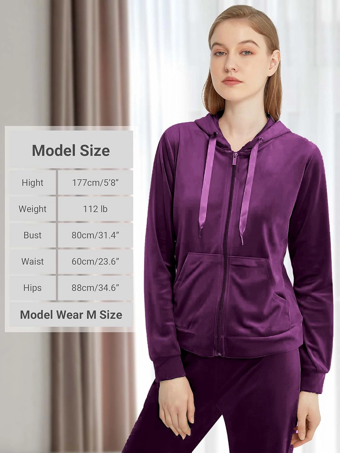 MessBebe Womens Velour Tracksuits Set Long Sleeve Sweatsuits 2 Piece Sports Outfit Zip Hoodie Sweatpants Joggers Set