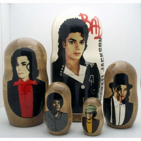 Michael Jackson Nesting Doll Set 7" Tall