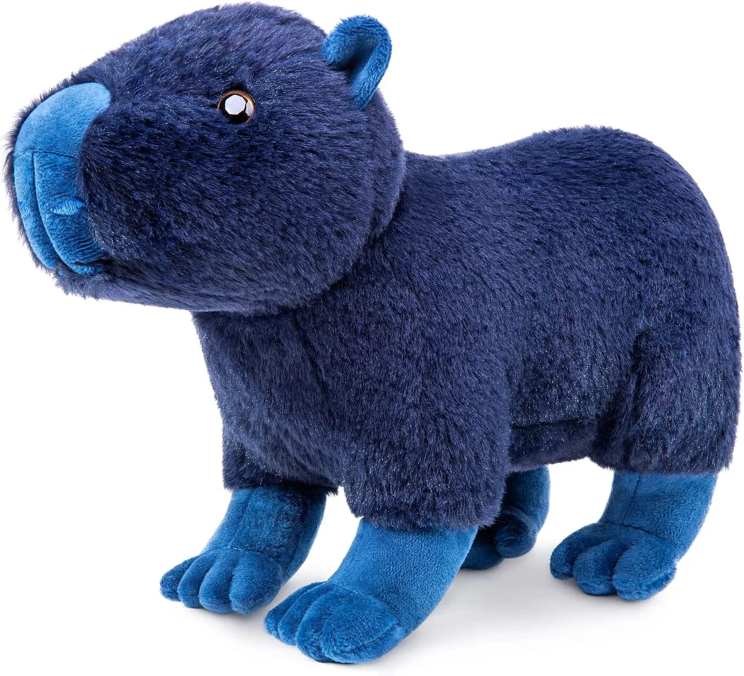 Midnight Blue Capybara Plush Toy - Lifelike Rodent 13” Capybara Stuffed Animals, Soft Wild Animals Crawling Capybara Stuffed Toys, Unique Plushie Toys Model Dolls Collection for Kids