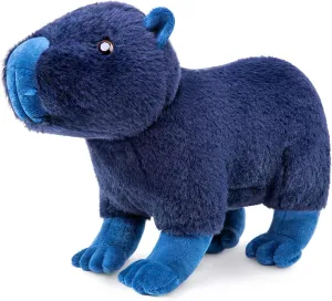 Midnight Blue Capybara Plush Toy - Lifelike Rodent 13” Capybara Stuffed Animals, Soft Wild Animals Crawling Capybara Stuffed Toys, Unique Plushie Toys Model Dolls Collection for Kids