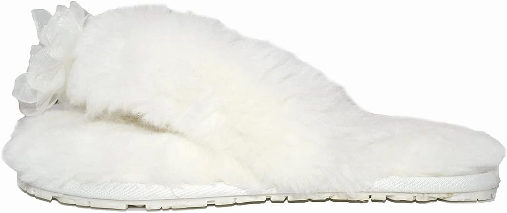 Millffy Fashion Sheepskin Women's Slippers Fluffy Leopard Thong Slippers Home Slippers Bedroom Shoes Slides